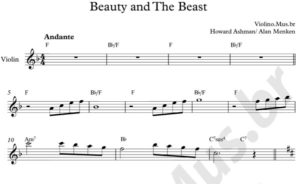 partitura beauty and the beast - a bela e a fera