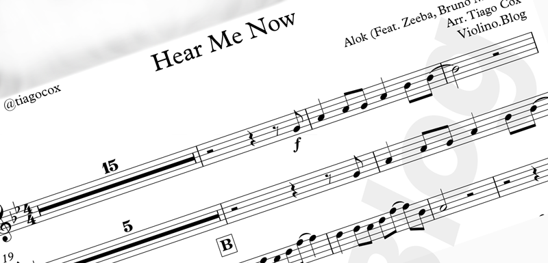 Hear Me Now Alok - Partitura - Violino