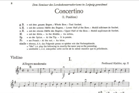 Concertino Kuchler Op 11 G Major